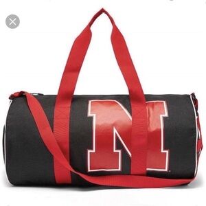 VS PINK Collegiate Duffle Gym Bag Huskers